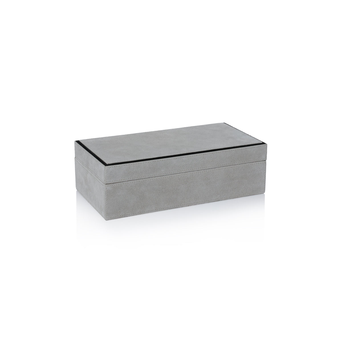 Zodax Arden Suede Leather Decorative Box, Rectangle, Small