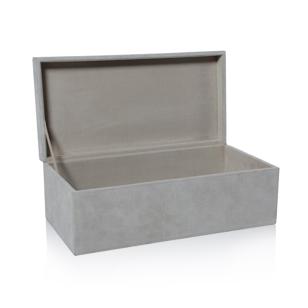 Zodax Arden Suede Leather Decorative Box, Rectangle, Large