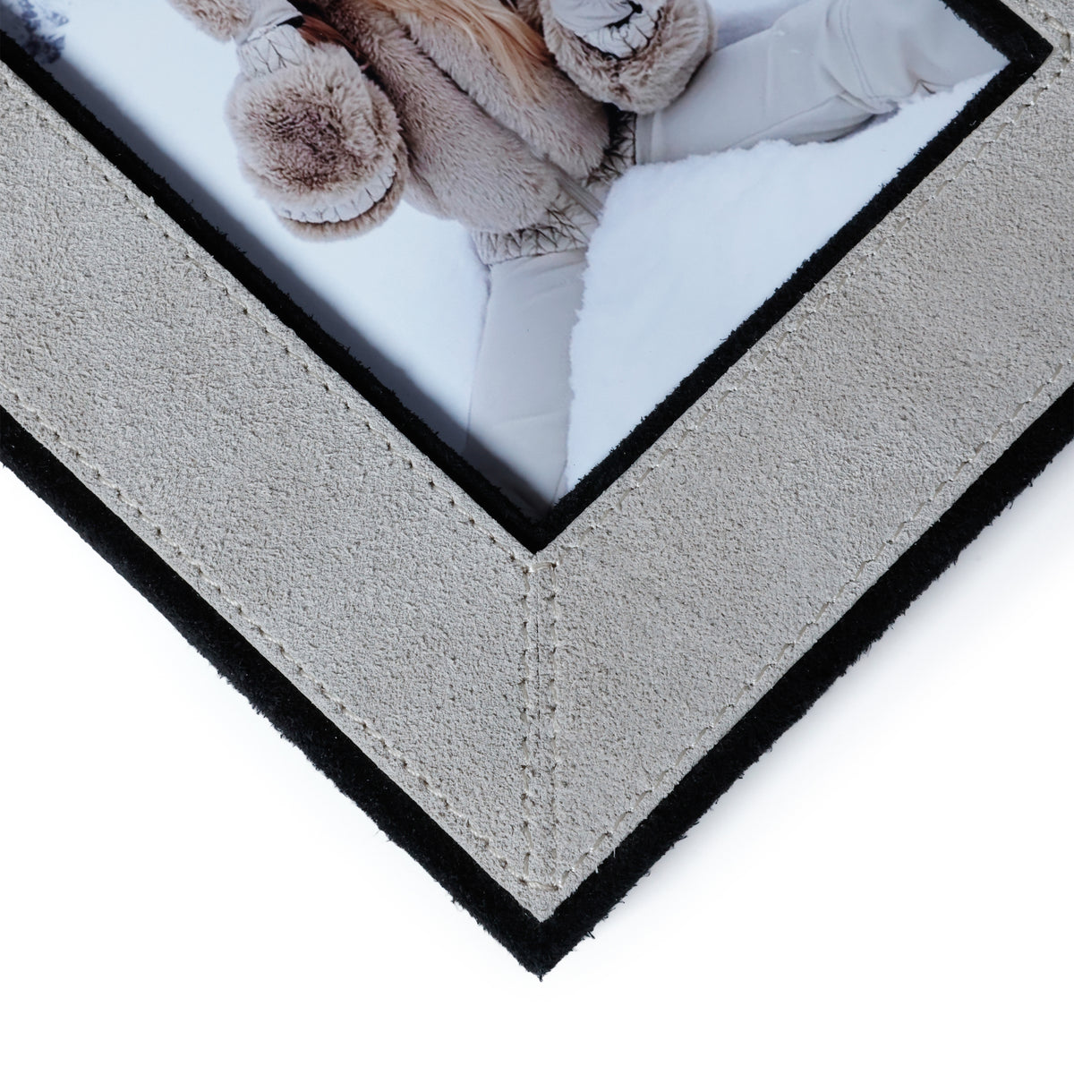 Zodax Arden Suede Leather Tabletop Photo Frame, 4" x 6"