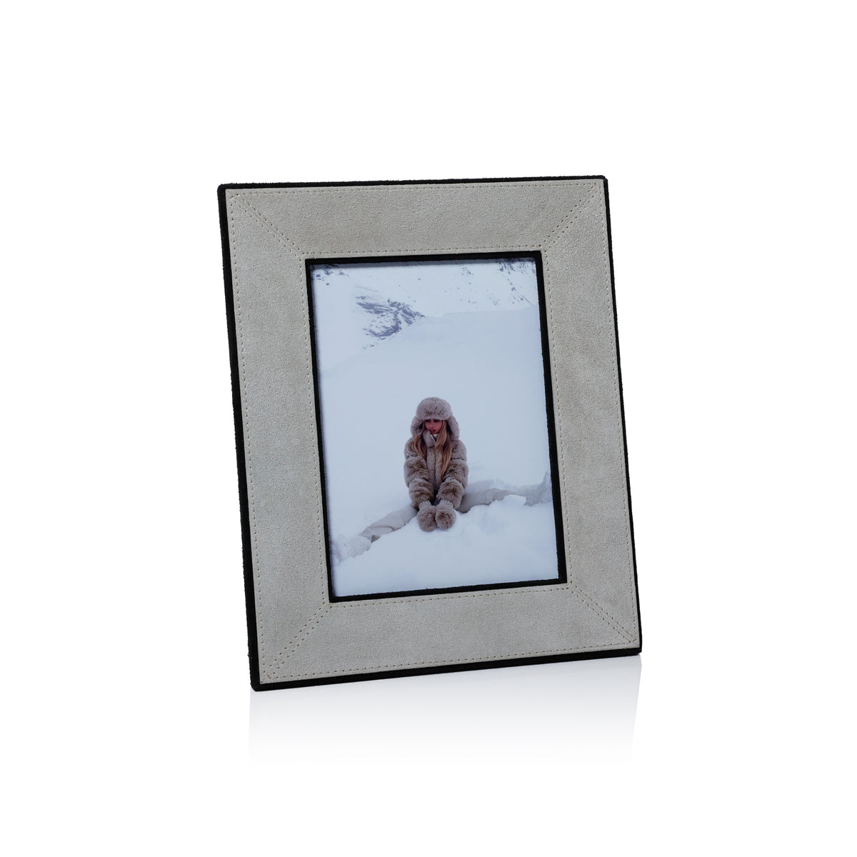 Zodax Arden Suede Leather Tabletop Photo Frame, 5" x 7"