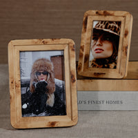 Zodax Valberg Burl Veneer Tabletop Photo Frame, 4" x 6"