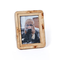 Zodax Valberg Burl Veneer Tabletop Photo Frame, 5" x 7"