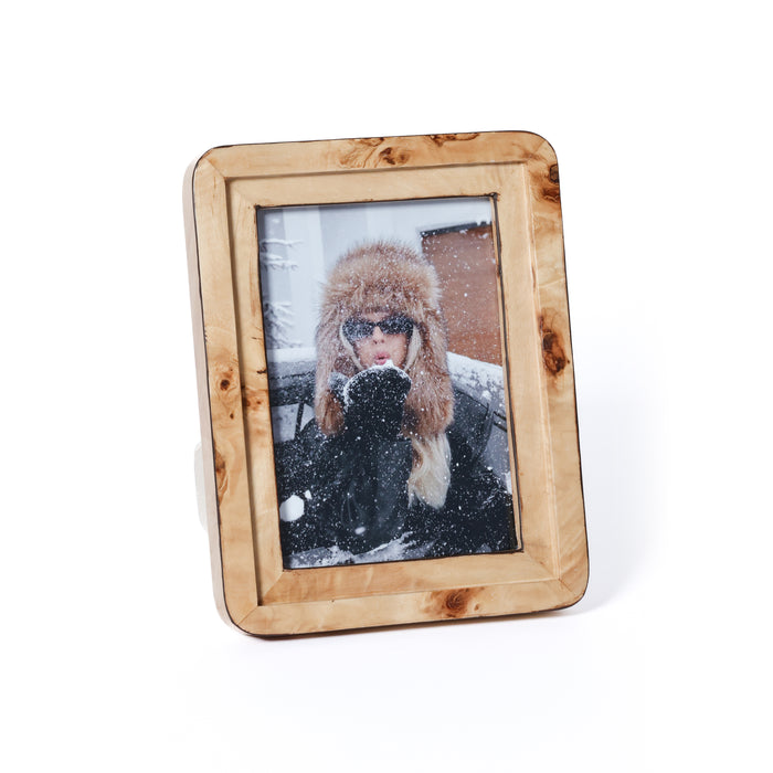 Zodax Valberg Burl Veneer Tabletop Photo Frame, 5" x 7"