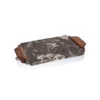 Zodax Mocha Marble Charcuterie Tray / Serving Board, Small