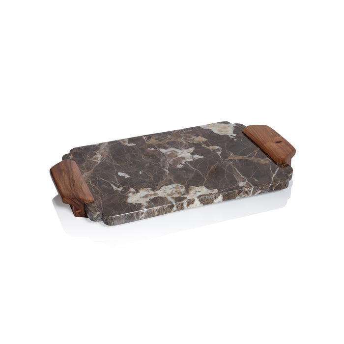 Zodax Mocha Marble Charcuterie Tray / Serving Board, Small