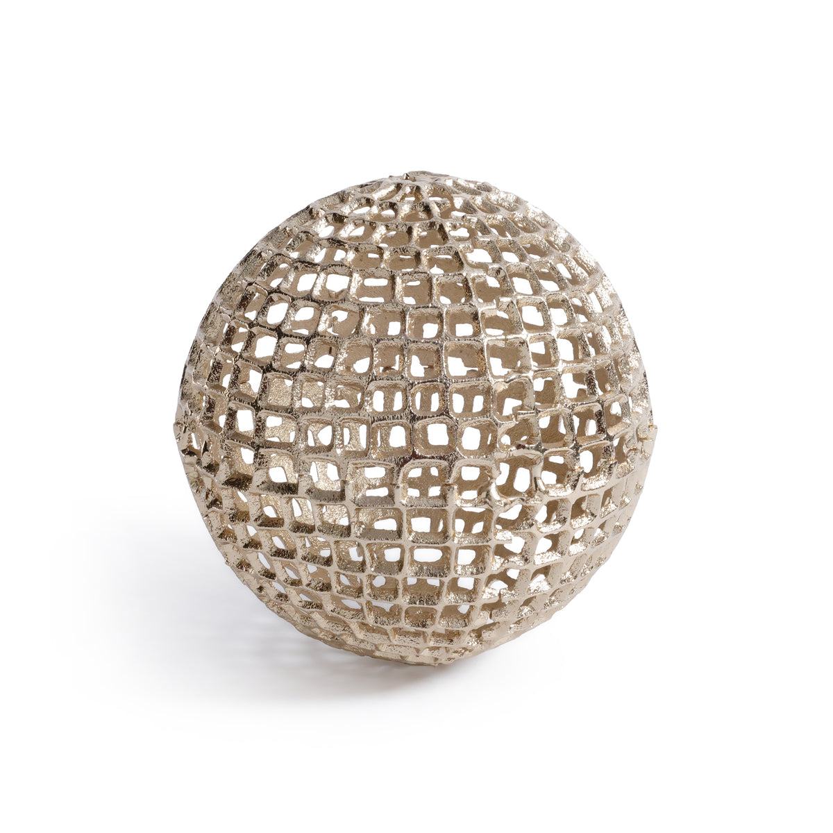 Zodax Reticolo Decorative Gold Metal Orb, 8"