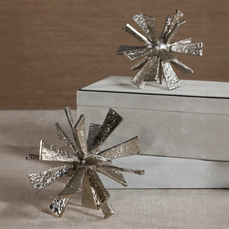 Zodax Sculptural Starburst Metal Orb Accent, Large