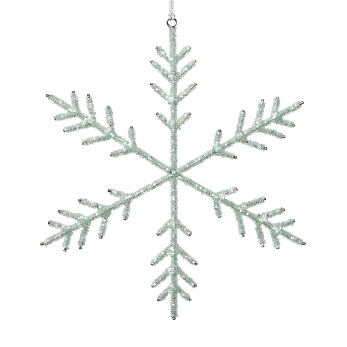 Decorative snowflake ornament with a white background