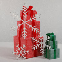 Zodax Beaded Snowflake Christmas Hanging Décor Ornaments, Set of 12, White, 10"