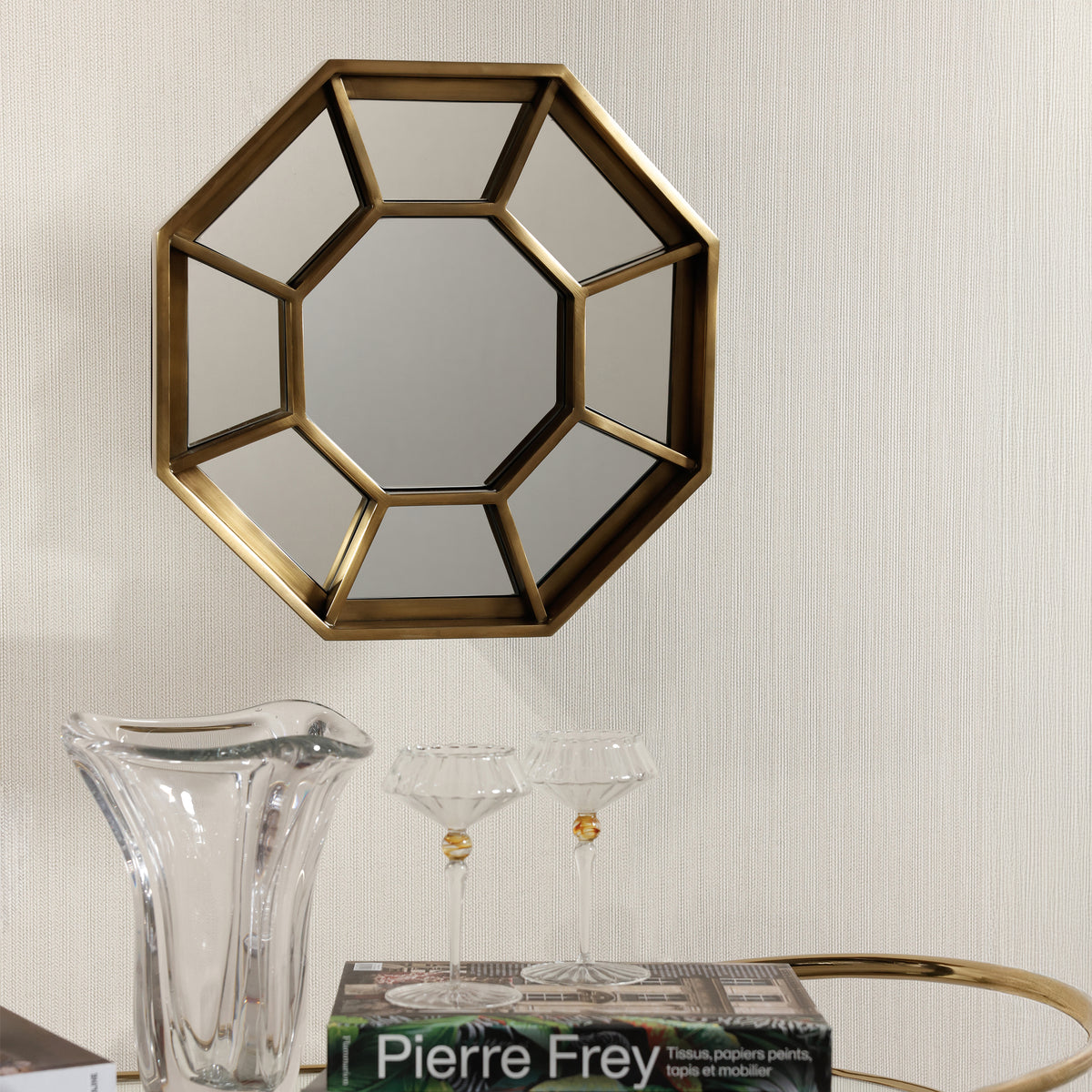 Zodax Celesta Hex Gold Wall Mirror