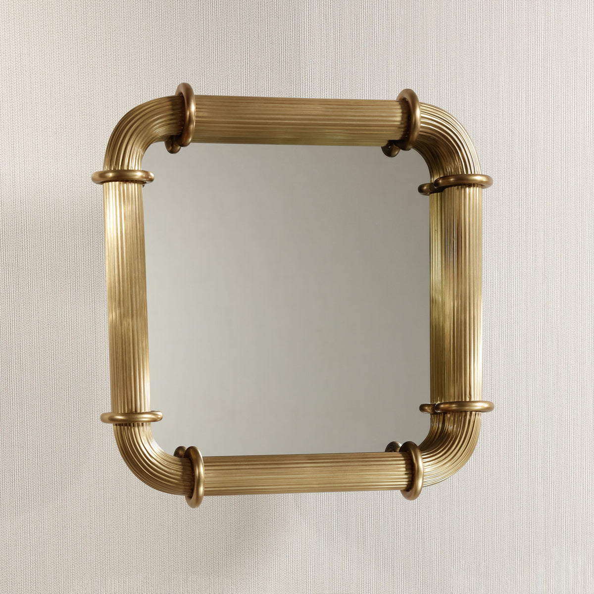 Zodax Limoges Ribbed Gold Wall Mirror
