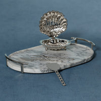 Zodax Luze Oval Marble Serving Tray