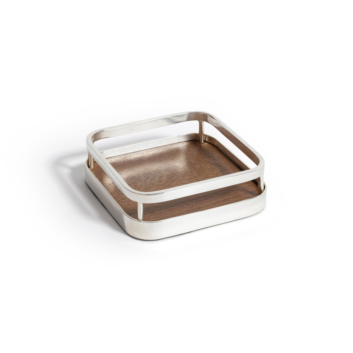 Zodax Linea Stainless Steel & Wood Cocktail Napkin Holder