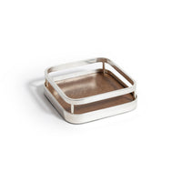 Zodax Linea Stainless Steel & Wood Cocktail Napkin Holder