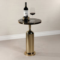 Zodax Nomad Polished Gold Marble Accent Table