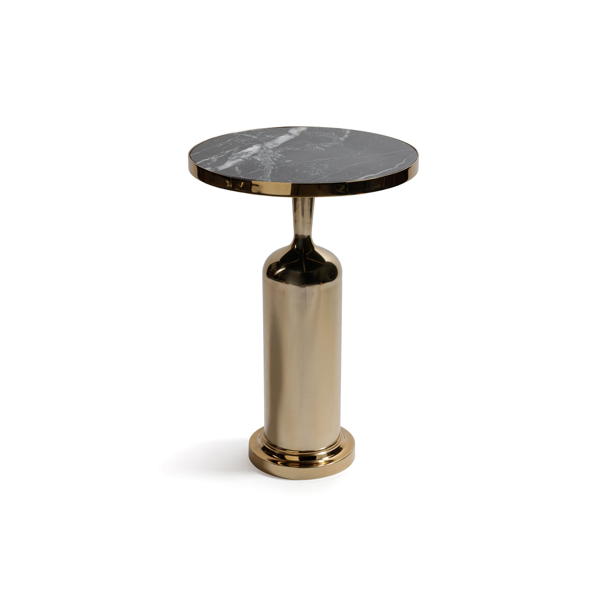 Zodax Nomad Polished Gold Marble Accent Table