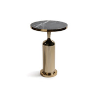 Zodax Nomad Polished Gold Marble Accent Table