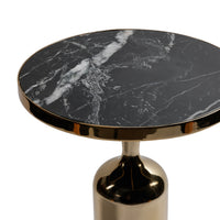 Zodax Nomad Polished Gold Marble Accent Table