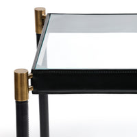 Zodax Park Lane 18 Leather Side Table
