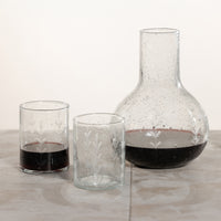 Zodax Caspian Etched Glass Carafe with Bubble Design