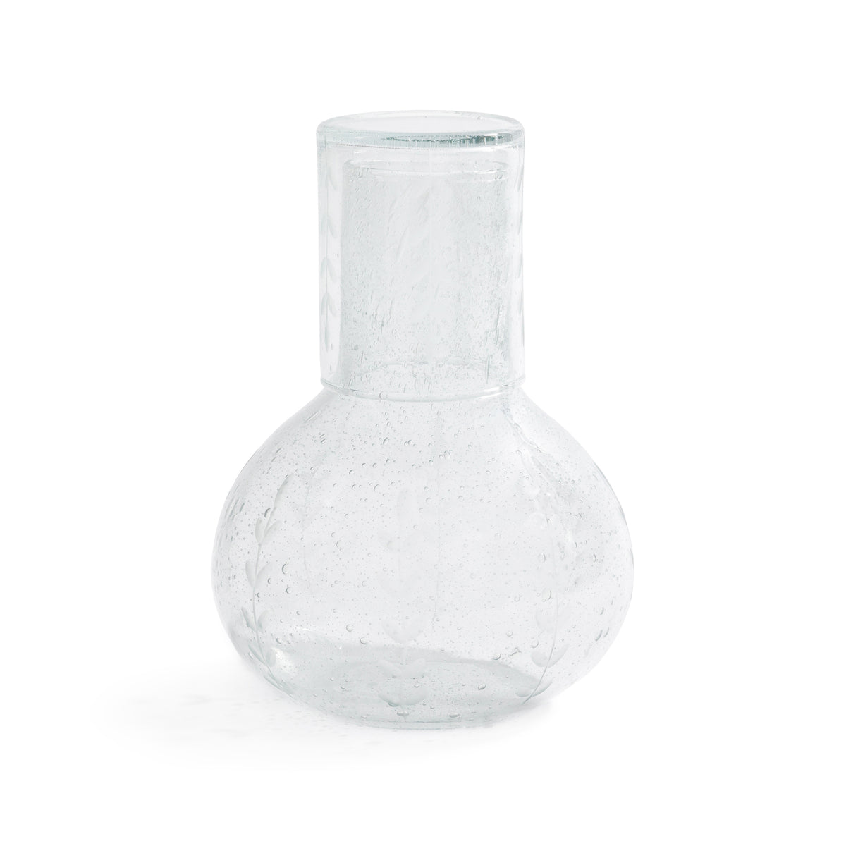 Zodax Caspian Etched Glass Carafe with Bubble Design