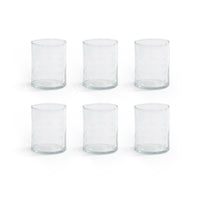 Zodax Caspian Etched Glass Tumblers, Set of 6