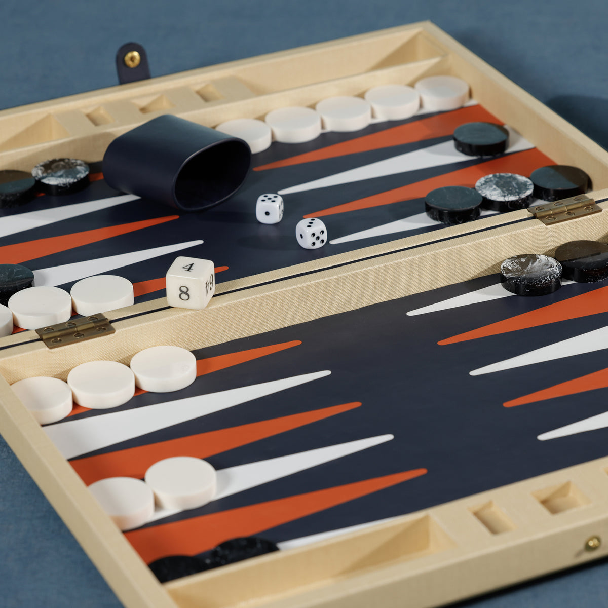 Zodax Monaco 19" Portable Folding Backgammon Board Game Set