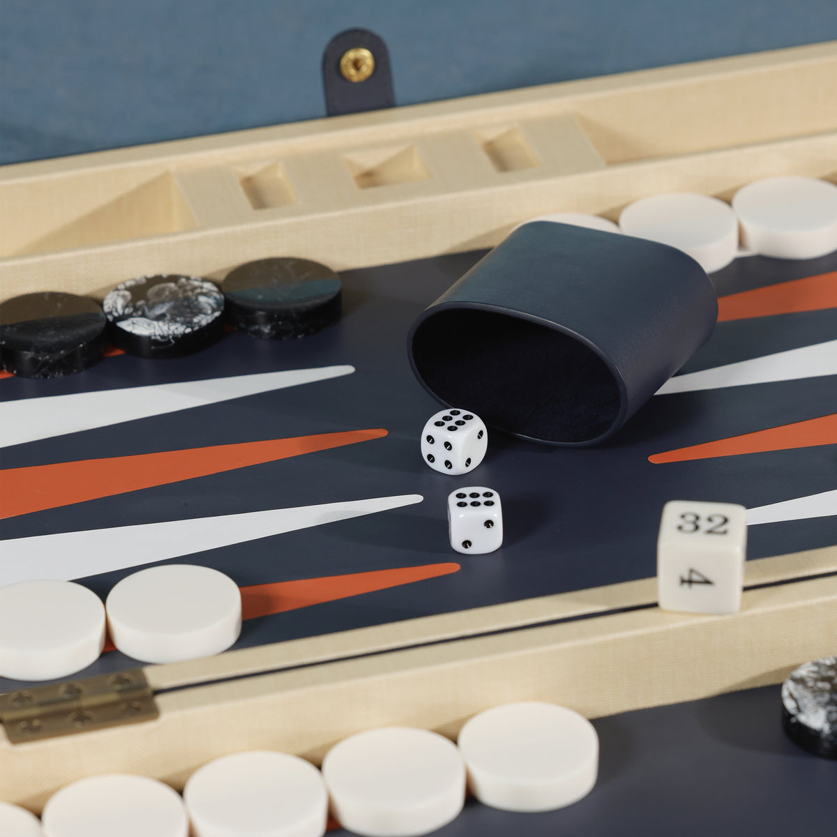 Zodax Monaco 19" Portable Folding Backgammon Board Game Set