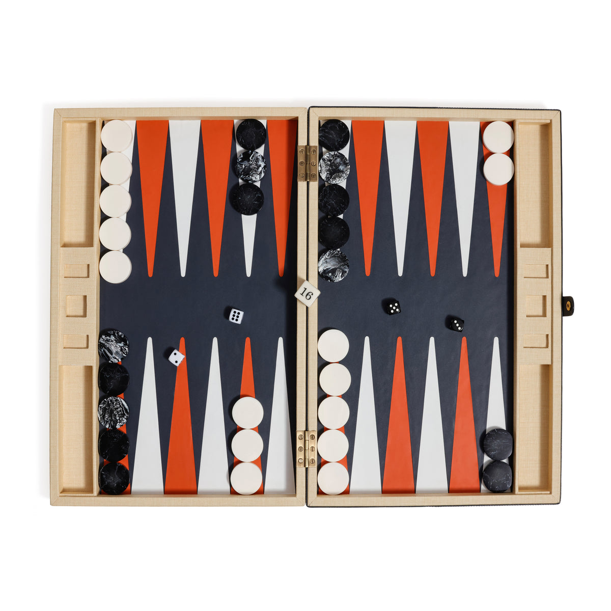Zodax Monaco 19" Portable Folding Backgammon Board Game Set