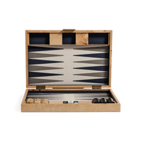 Zodax Marbella 16" Portable Folding Backgammon Board Game Set