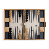 Zodax Marbella 16" Portable Folding Backgammon Board Game Set