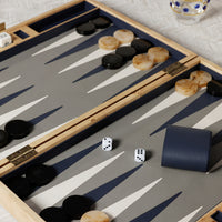 Zodax Premium 19" Portable Folding Backgammon Board Game Set - Marbella