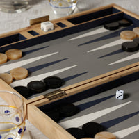 Zodax Premium 19" Portable Folding Backgammon Board Game Set - Marbella
