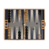 Zodax Premium 19" Portable Folding Backgammon Board Game Set - Marbella