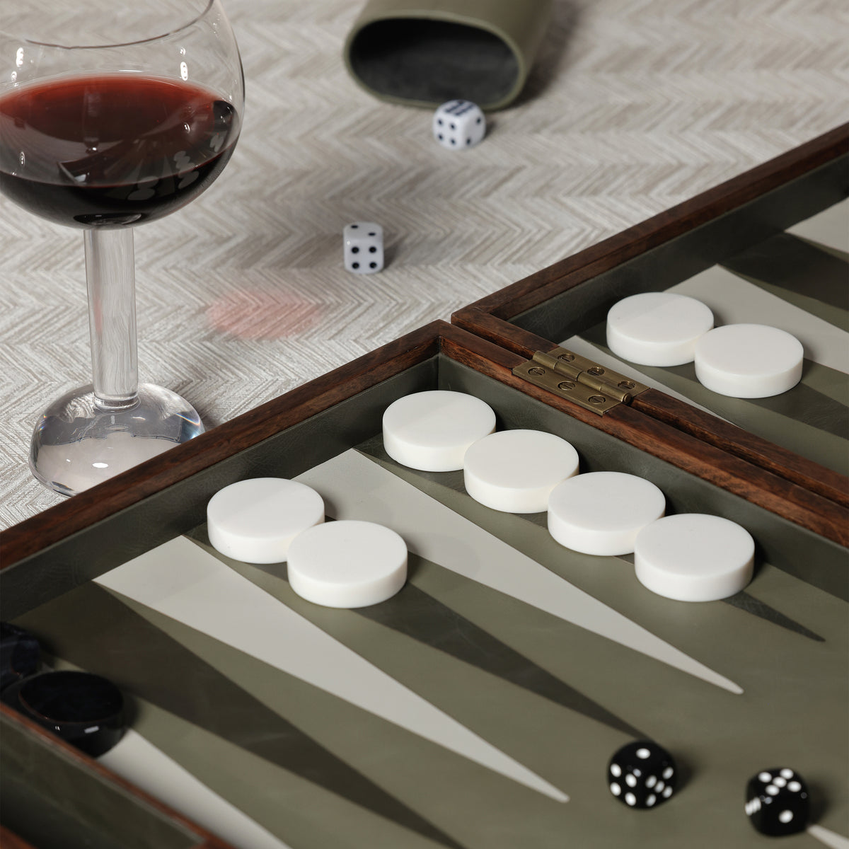 Zodax Premium 19" Portable Folding Backgammon Board Game Set - Palma de Mallorca