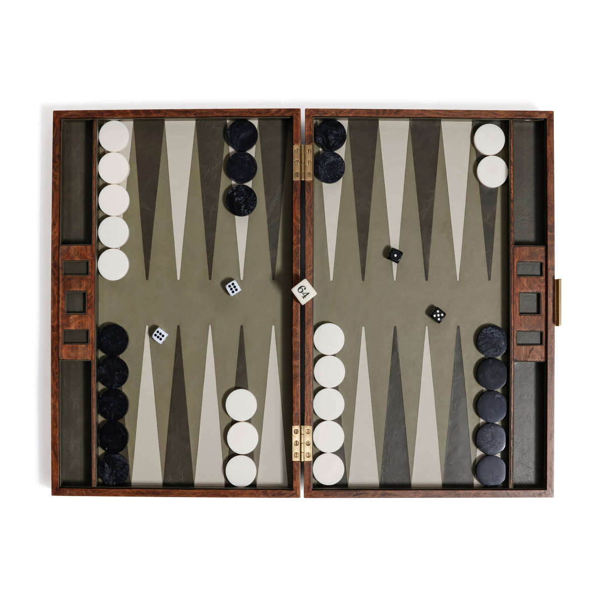 Zodax Premium 19" Portable Folding Backgammon Board Game Set - Palma de Mallorca