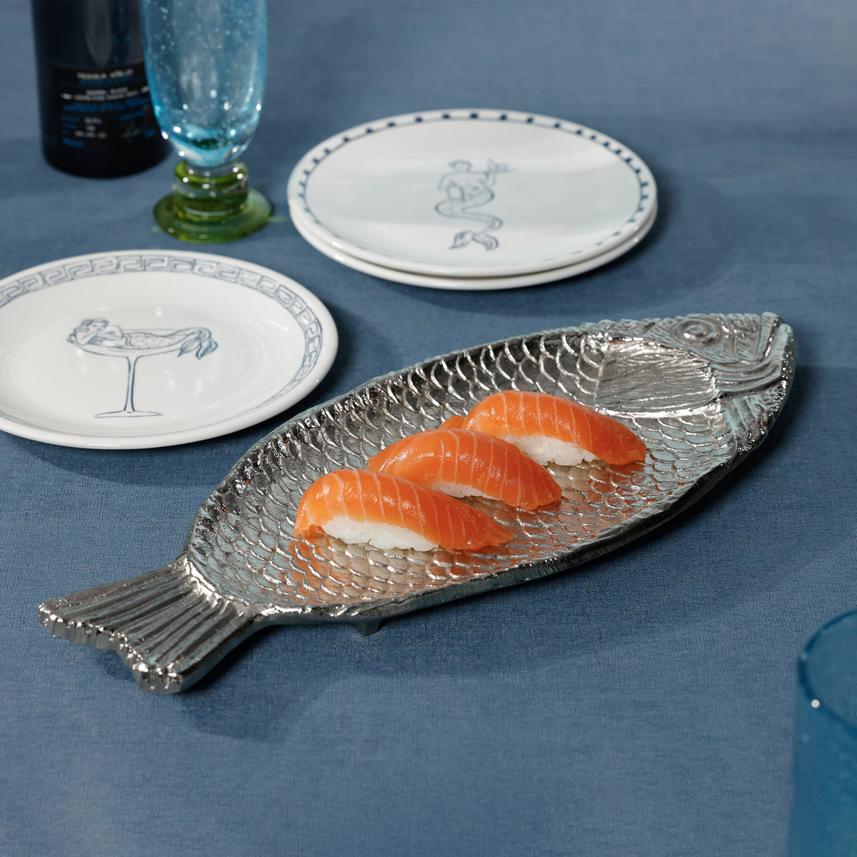 Zodax Aluminum Fish Platter