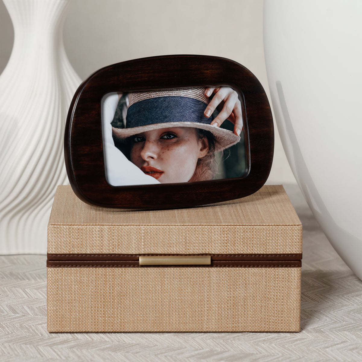 Zodax Dark Acacia Wood Photo Frame, 5" x 7"