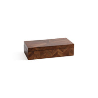 Zodax Chevron Acacia Wood Decorative Box, 13"x 6.5"x 3.25"