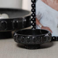Zodax Marbella Black Marquina Marble Pedestal Decorative Bowl