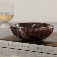 Zodax Selene Red Levanto Marble Decorative Bowl