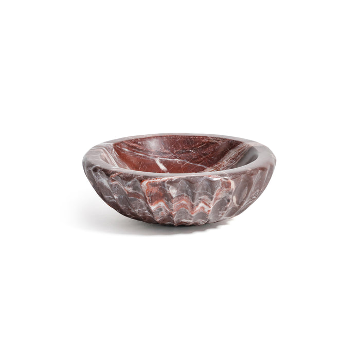 Marble-patterned bowl on a white background