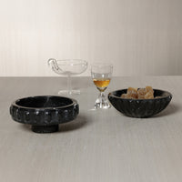 Zodax Selene Black Marquina Marble Decorative Bowl