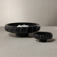 Zodax Shallow Marble Pedestal Decorative Bowl