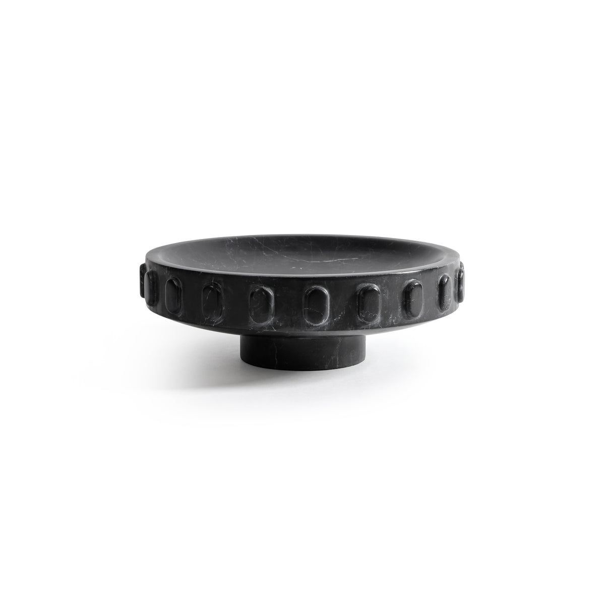 Zodax Shallow Marble Pedestal Decorative Bowl