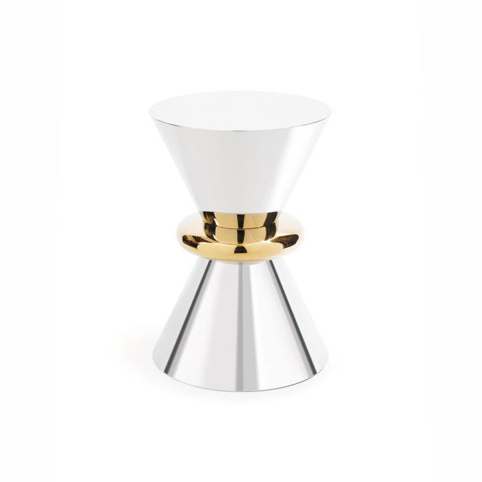 Zodax Edition Polished Stainless Steel Side Table