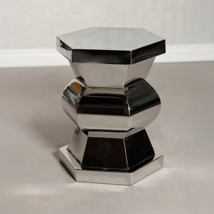 Zodax Peninsula Polished Stainless Steel Side Table