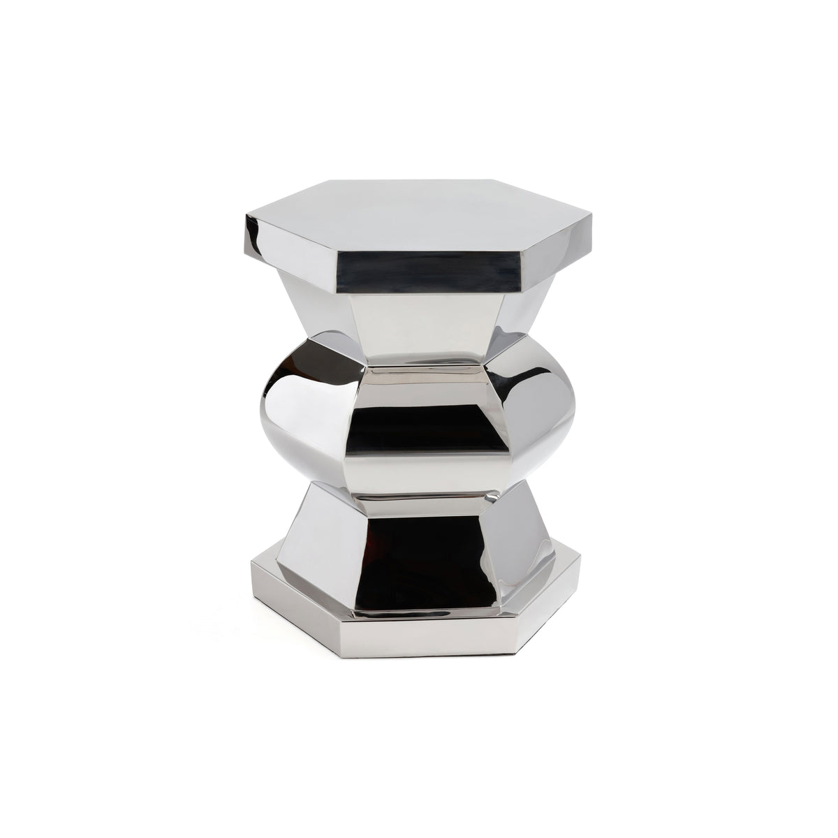 Zodax Peninsula Polished Stainless Steel Side Table