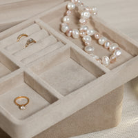 Zodax Linea Suede Jewelry Box with Removable Tray