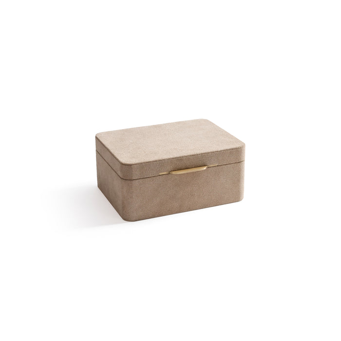 Zodax Linea Suede Jewelry Box with Removable Tray